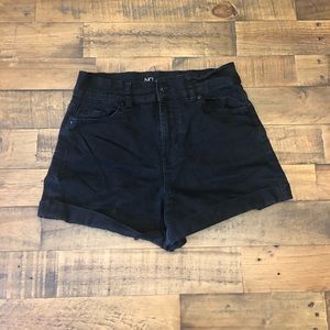 NOBO High Rise Black Jean Shorts